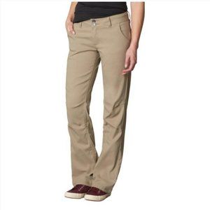 Prana Halle Pant w/ Roll Hem, Sz 8, Dark Khaki